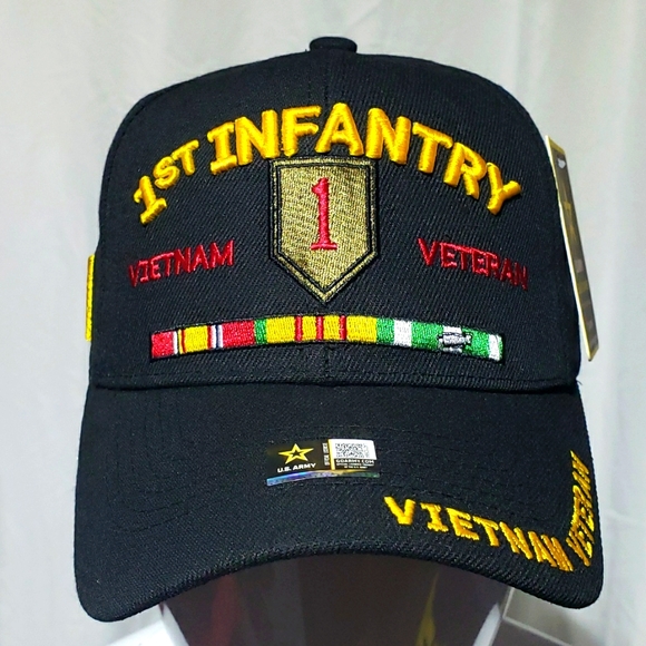 MILITARY U.S. ARMY 1st INFANTRY Division Vietnam Veteran Hat - Picture 1 of 5